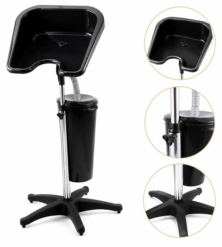 Bac à shampoing portable pour coiffeur, sur pied réglable Image du produit  Image générée par une IA