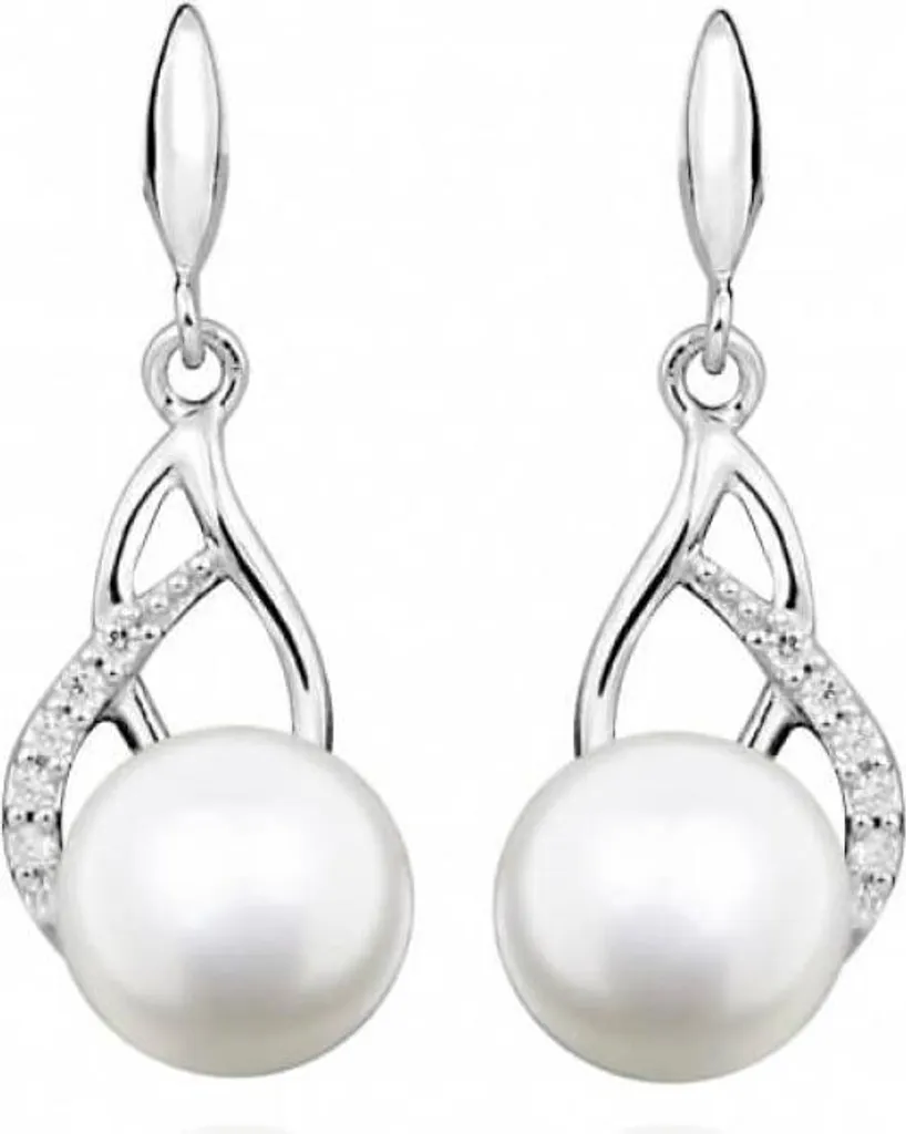 Boucles d'oreilles perle et zircons SC405 : fini les bijoux ternes et gris