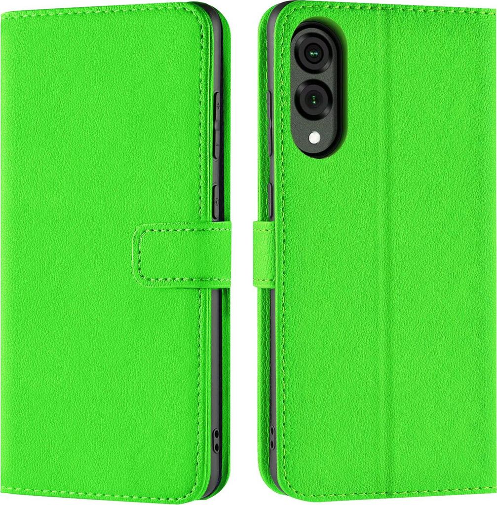 Conie Klapp Tasche für Samsung Galaxy S25 Edge Kartenfach Rundumschutz Hülle in Grün
