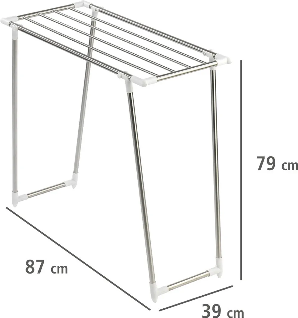 Séchoir à Linge Inox Pliable et Autonome avec Structure Grand Format