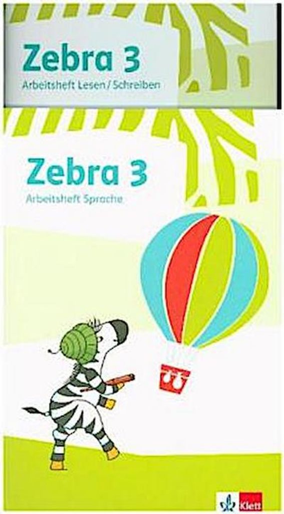 Zebra 3. Paket: Arbeitsheft Lesen/Schreiben und Arbeitsheft Image du produit 