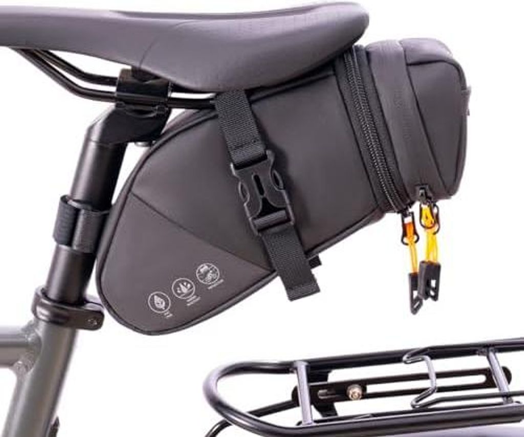 Fahrrad Satteltaschen fahrradsatteltasche mit reflektierender, Fahrradtasche Hecktasche Wasserdicht, Erweiterbare Fahrradtasche mit großem Fassung...