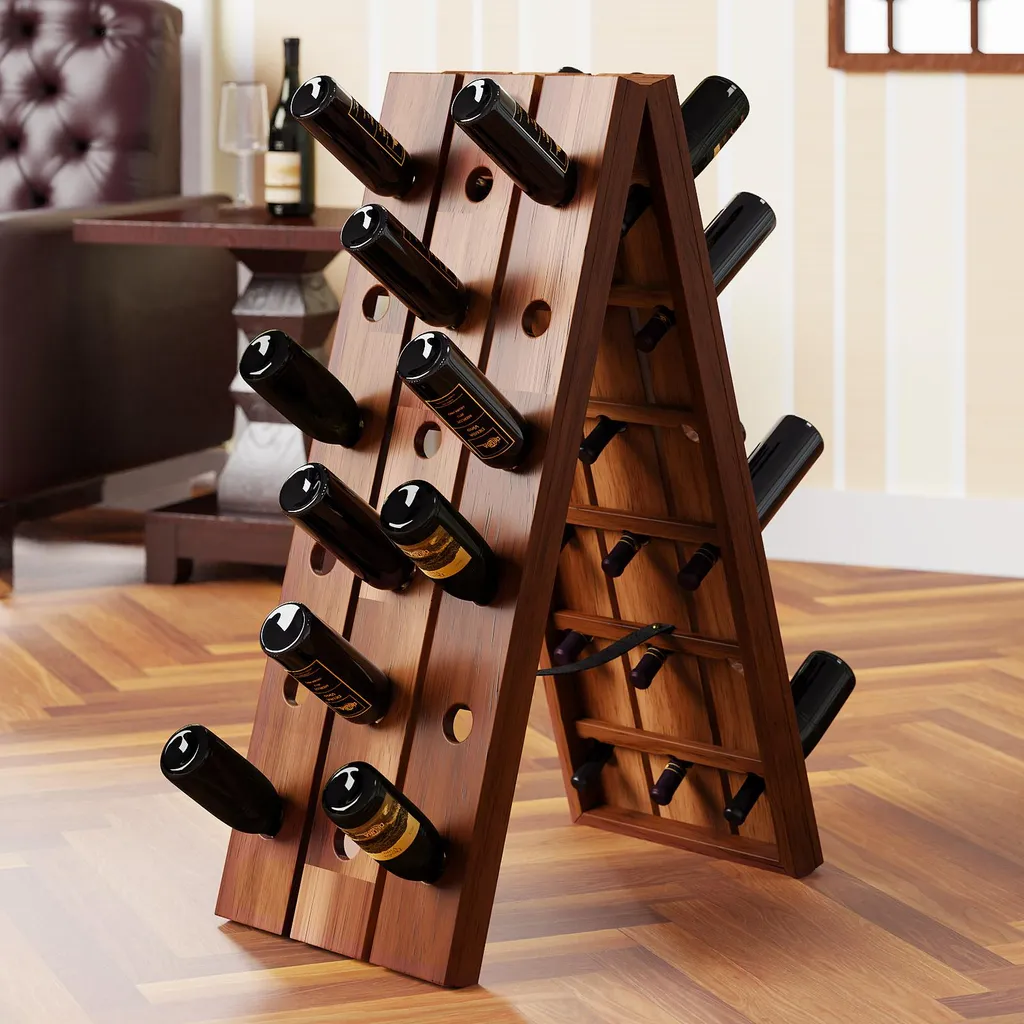 Rangement vin 36 bouteilles pour cuisine et cave Casier bois Casaria