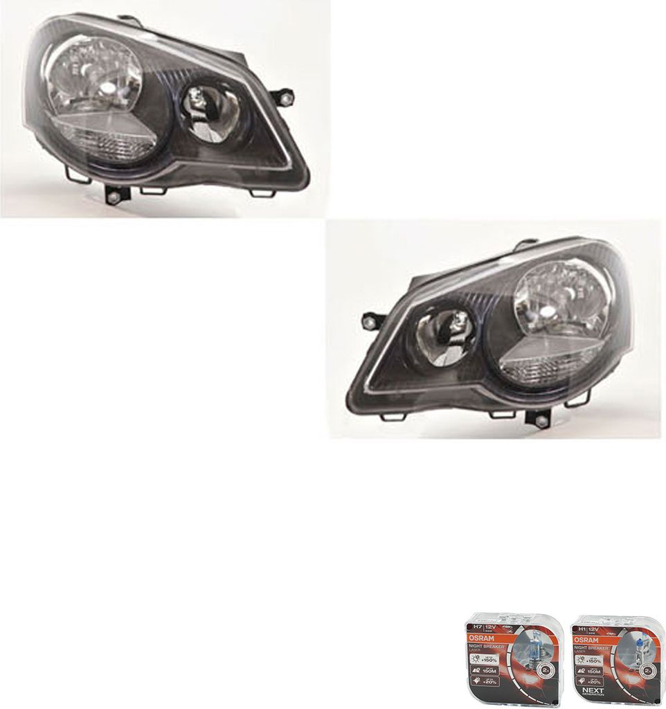 Scheinwerfer + Osram Night Breaker Laser passend für VW Polo 02 9N 05-12Satz L R 6Q1941007AP 6Q1941007AL 6Q1941007BE 6Q1941008AP 6Q1941008AL 6Q Johns