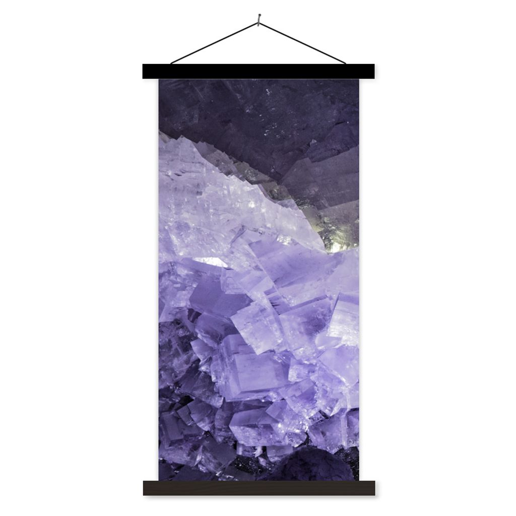 MuchoWow® Textilposter Naturstein - Lila - Kristalle 60x120 Produktbild 