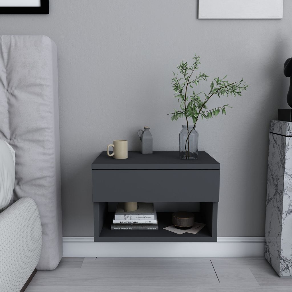 Skye Decor, Jamot - Anthracite, Nachttische & -schränke, Produktbild 