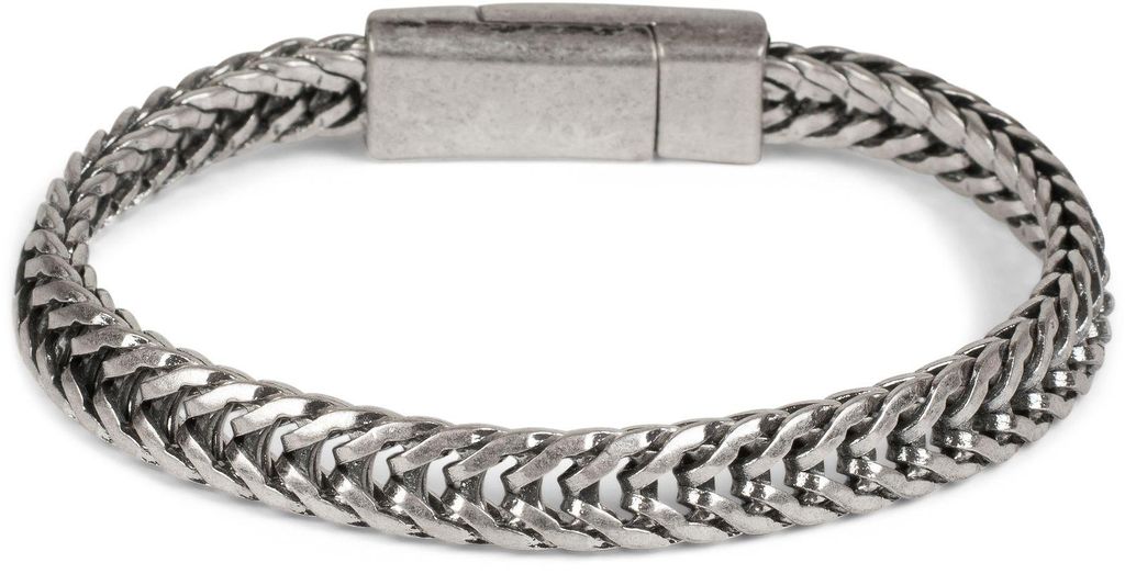 styleBREAKER flaches Zopfketten Armband mit Produktbild 