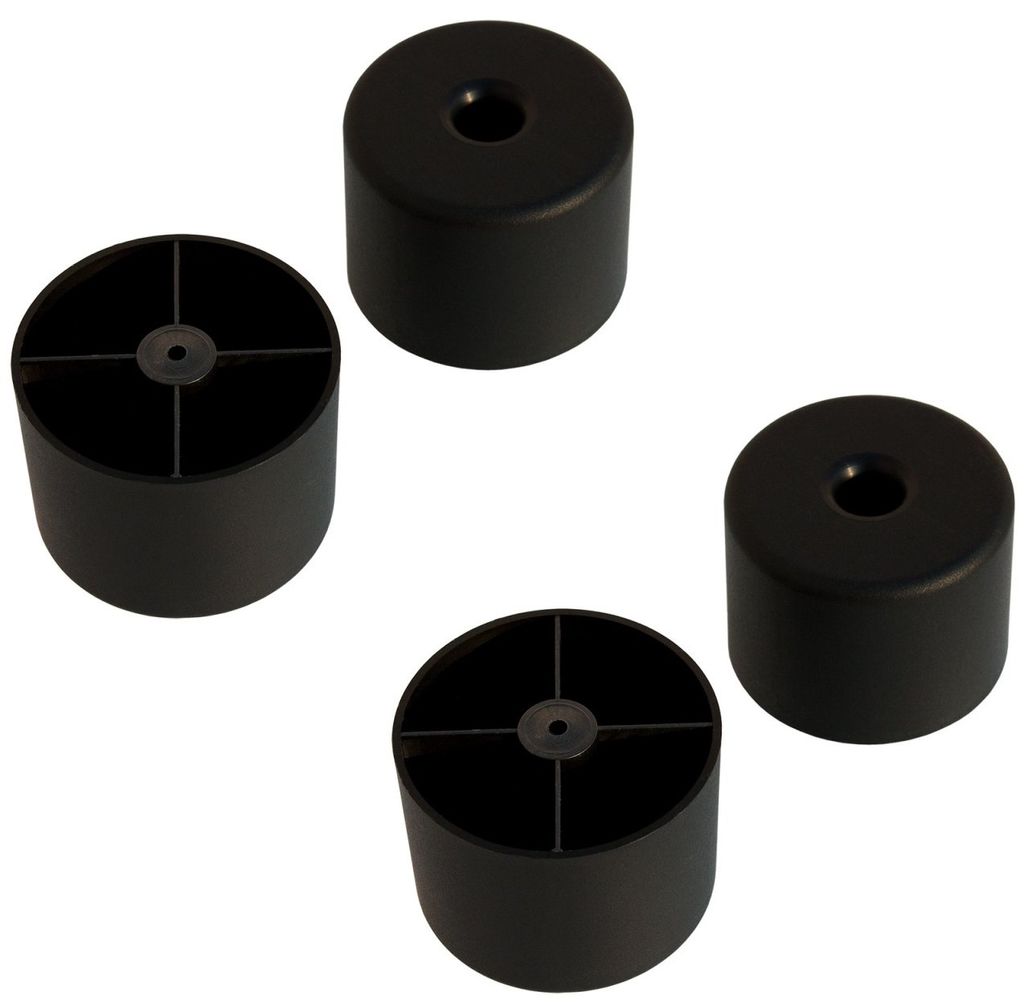 4 Stück Möbelfüße Sockelfuß Möbel Gleiter Kunststoff schwarz Ø 50 x 15 mm hoch Z 