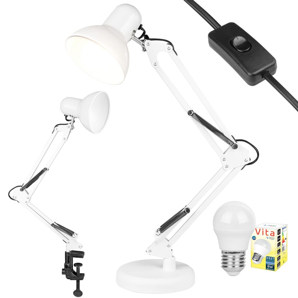 MasterLED Schreibtischlampe 4000K neutralweiß E27 weiß mit Produktbild 
