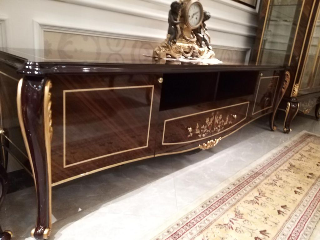 Sideboard TV Lowboard RTV XXL Schrank Tisch Wohnzimmer Holz Klassisch Barock