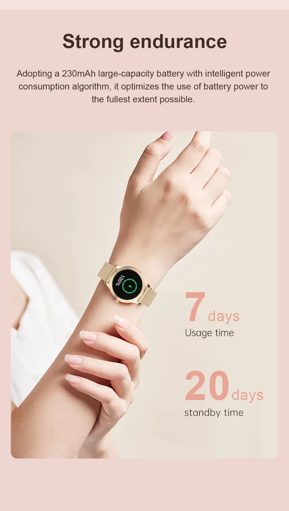 Smartwatch Donna Elegante 1.28" Impermeabile con Funzione Voce - 14