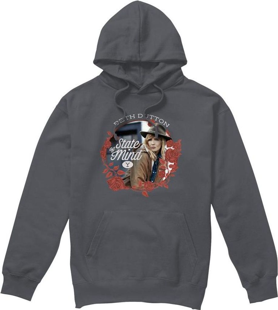 Yellowstone - "State" Kapuzenpullover für Herren TV8292 (XXL) (Holzkohle)