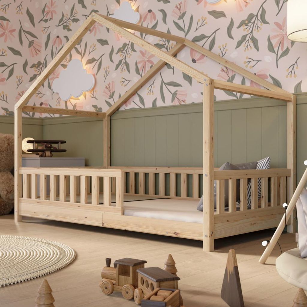 Crazy Pine Domčeková posteľ 90x200 cm – Detská posteľ z Obrázok produktu  Obrázok generovaný UI