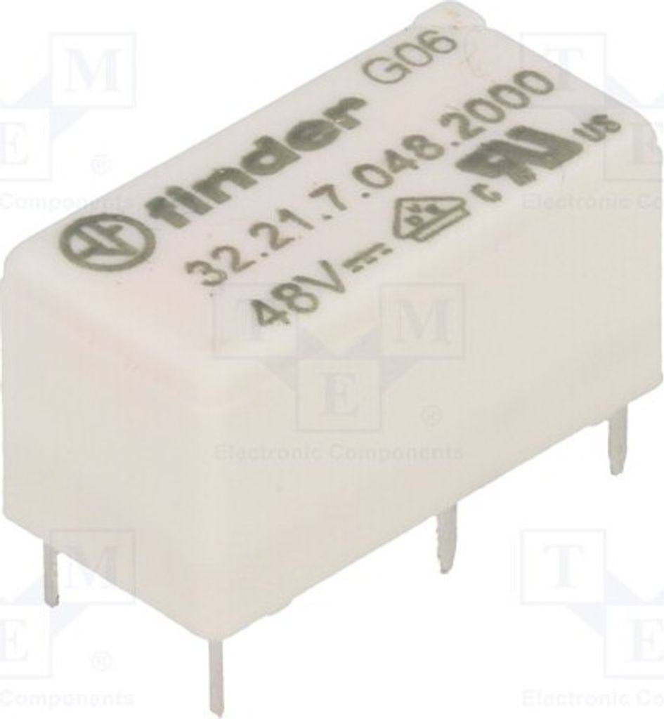 1x Relais: elektromagnetisch 6A/250VAC USpule : 48VDC Mini 32.21.7.048.2000 Elek