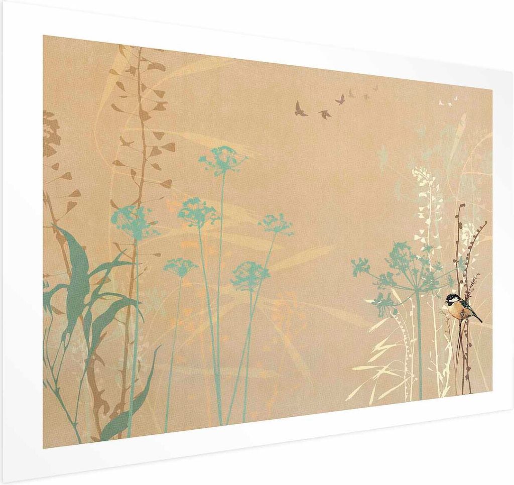 Posterpapier Poster - Bird on a Meadow 30x21 cm Blumen e-A-10131-ao-a