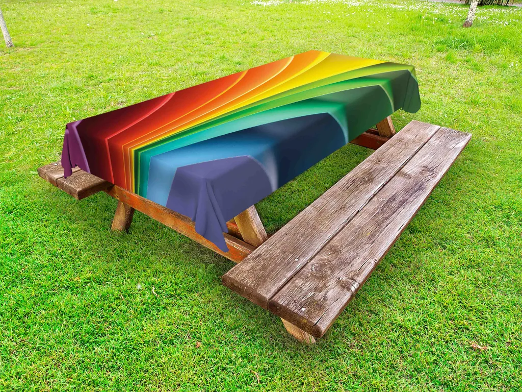 Tovaglia Design ABAKUHAUS Arcobaleno Astratto 145x265 - Arredo Outdoor