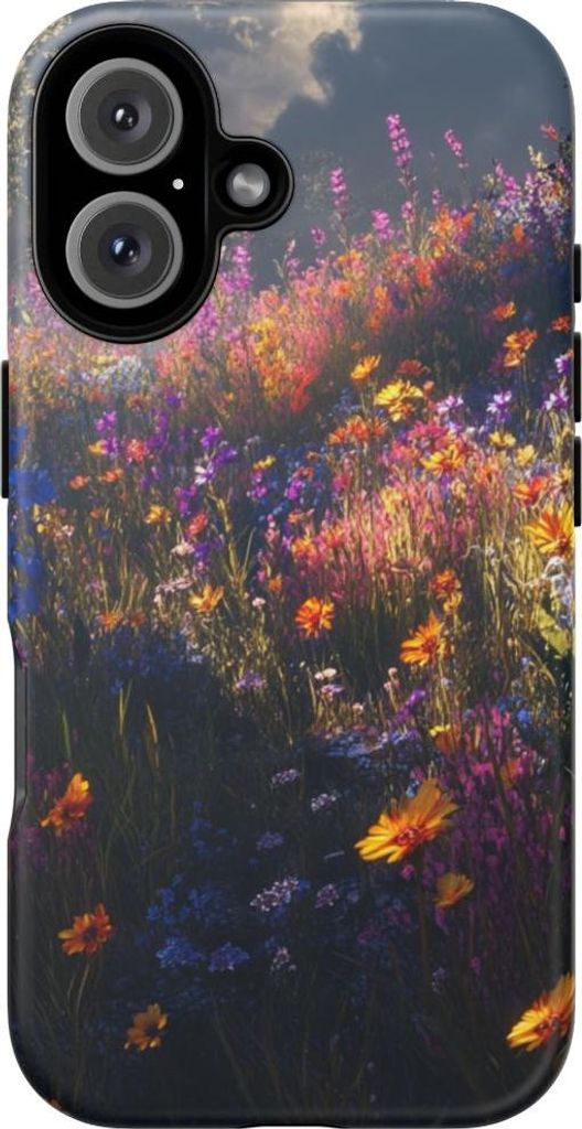 Farbenfrohe Wildblumenwiese – Handyhülle Kompatibel mit iPhone 16