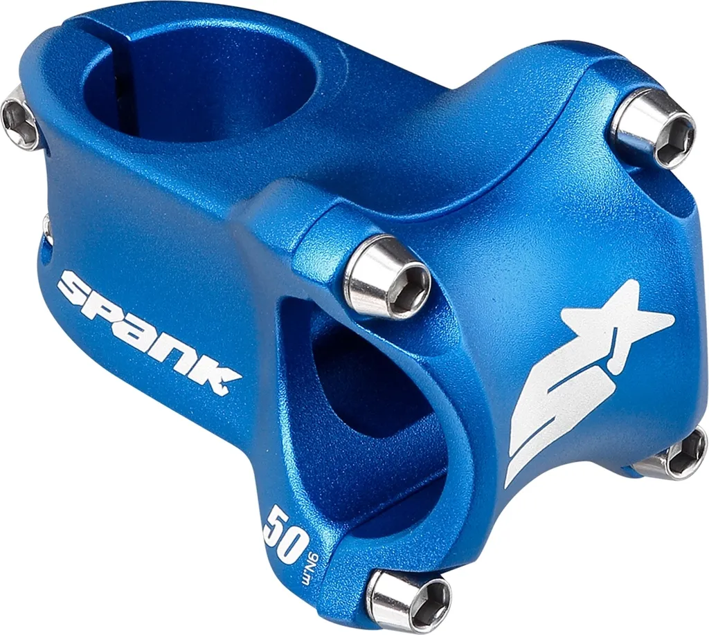 Potence Spank Spike Race 2.0 50mm Bleue pour Précision de Pilotage VTT