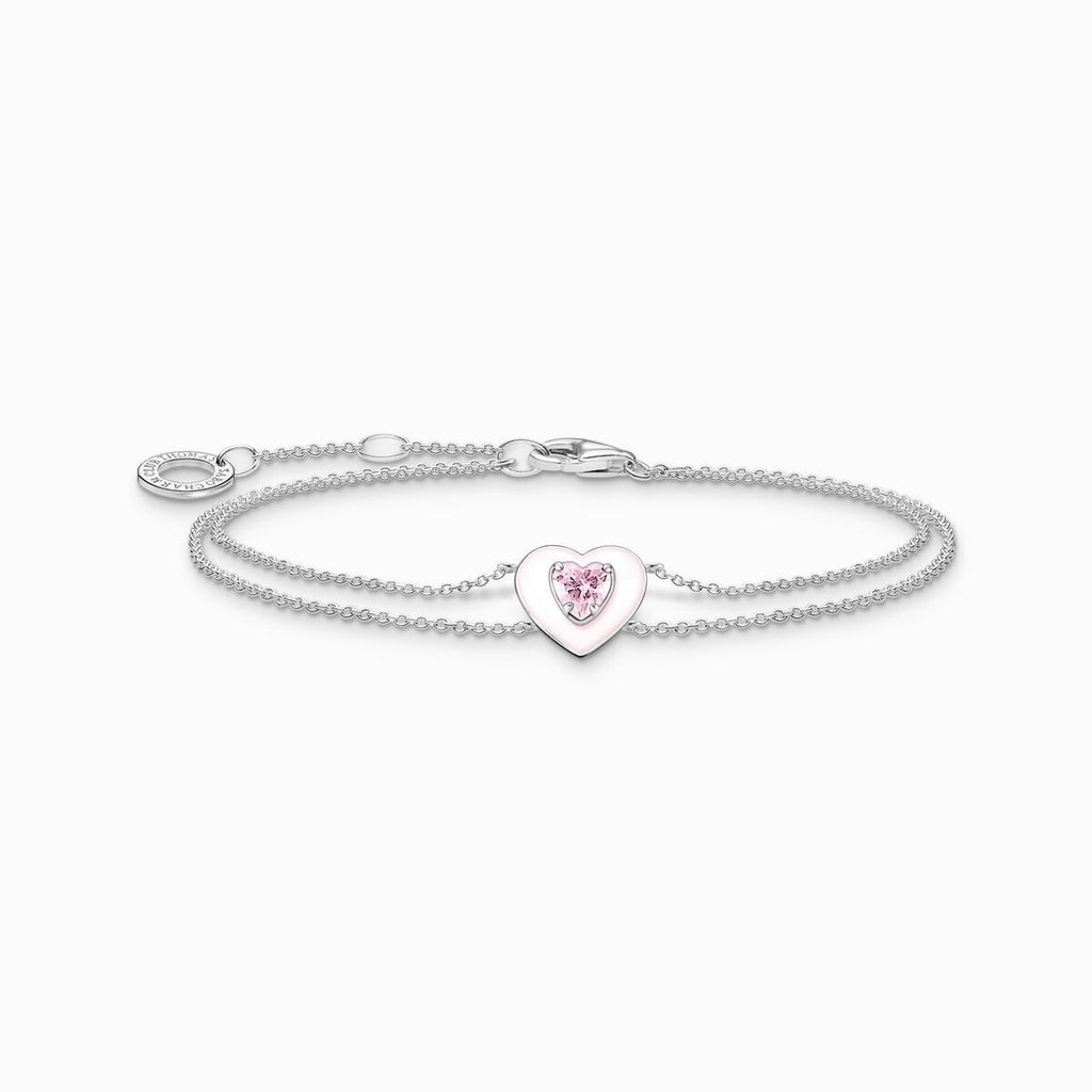 Thomas Sabo Armband Damen Charming Pop Herz A2091‐041‐9‐L19V Silber/Rosa