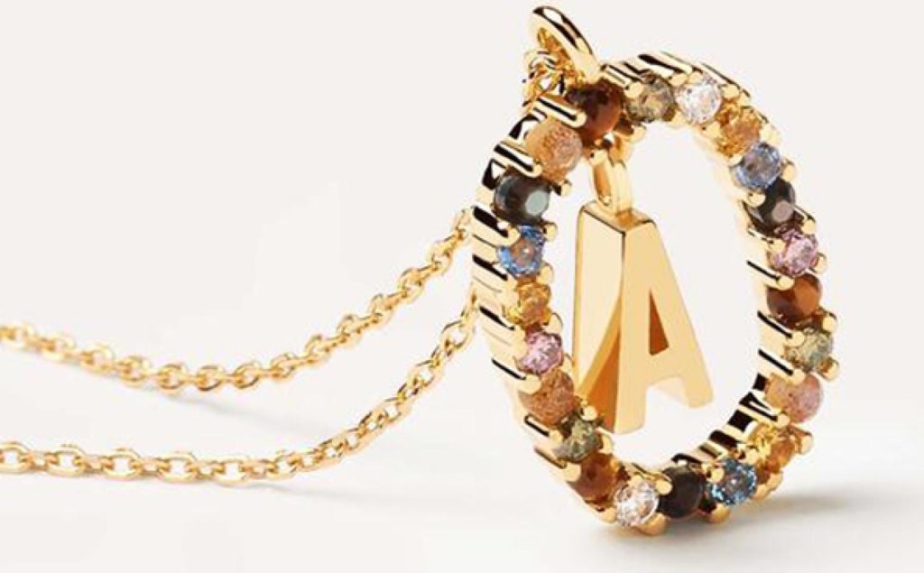 PDPAOLA Halskette LETTERS 18K gold plated silver gold Produktbild 2