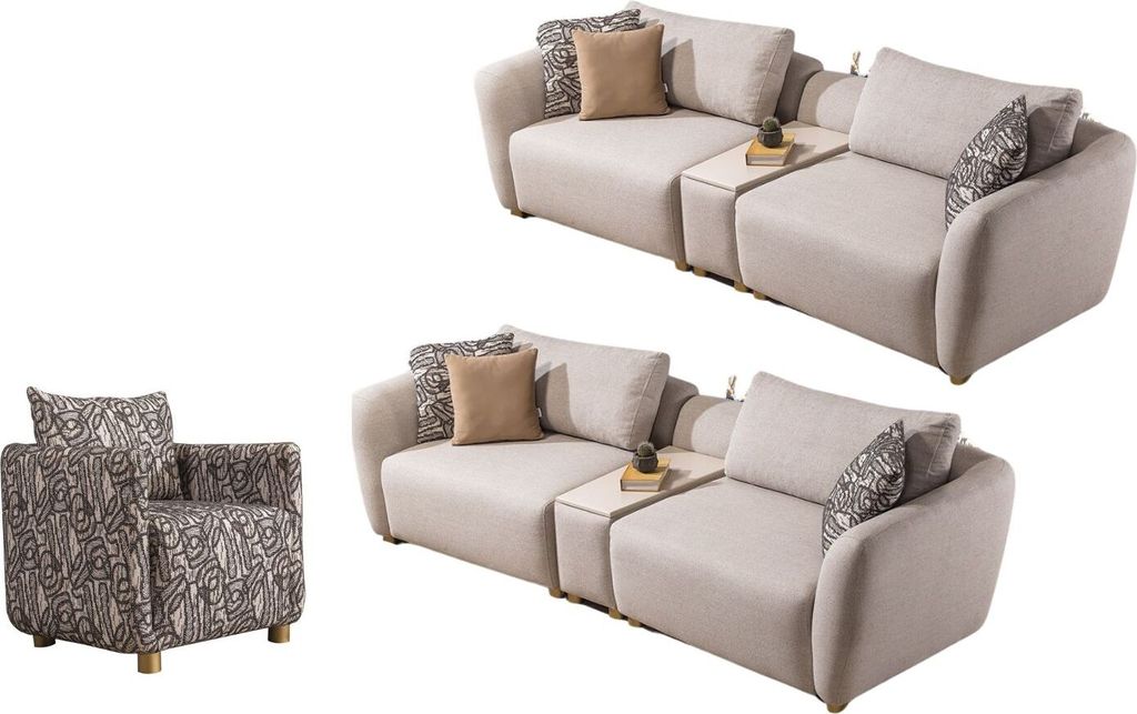 Villa Möbel Sofa Set Savana  Handmade, pflegeleichter Produktbild 