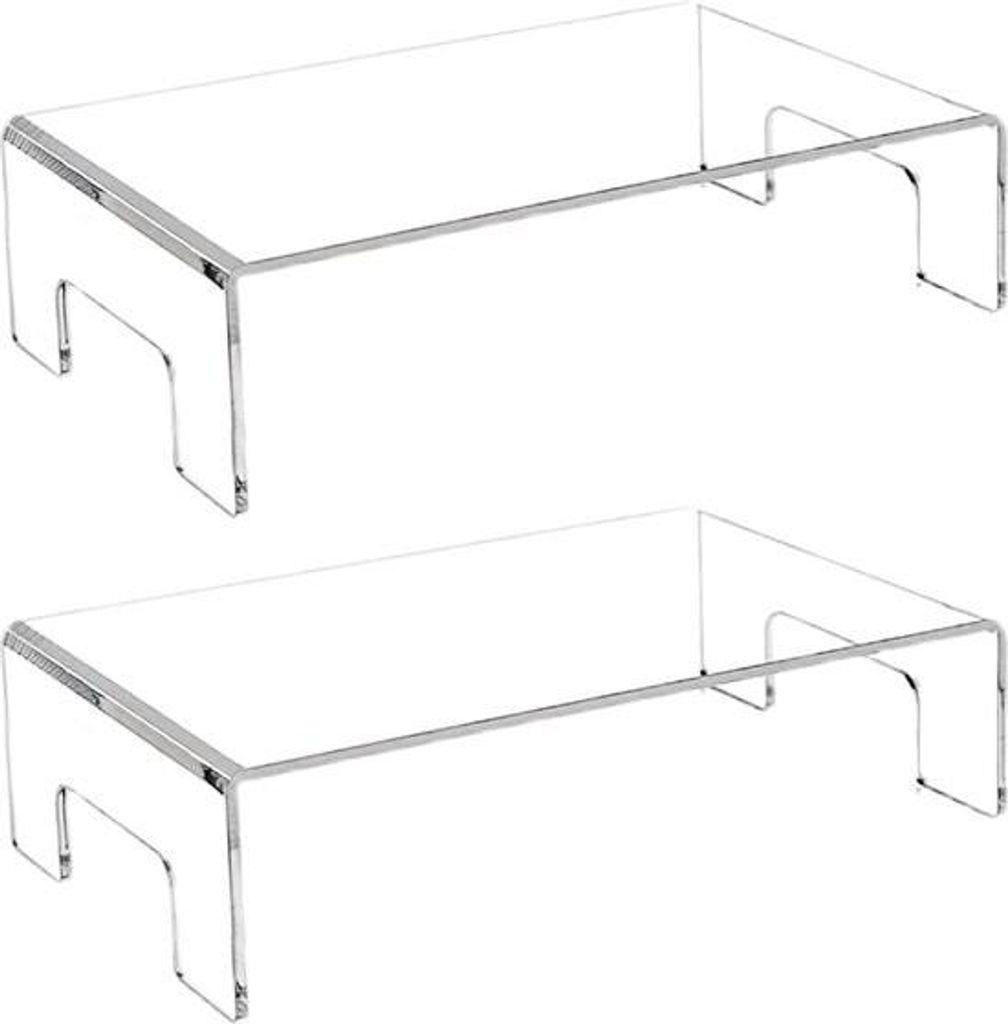 2-teiliger Acryl-Aufsteller, U-förmig, transparent, für Spielzeug, Puppen und Schmuck, geeignet für Schlafzimmerregale, Vitrine für Schmuck, Sp...