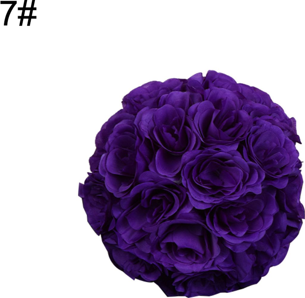 7inch künstliche Rose Seidenblume Küssen Ball Hochzeit Party Mall DIY Dekoration-7#