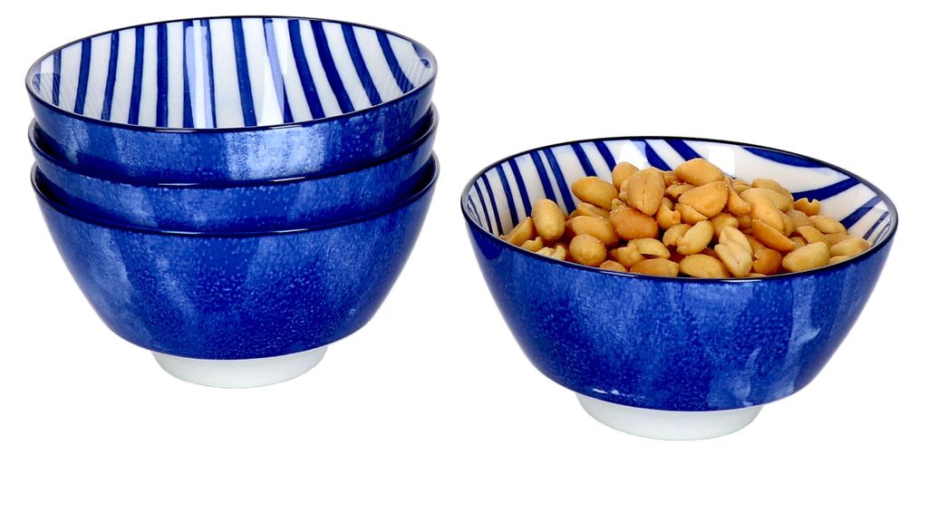 4er Set Seaside Schalen Ø 12 cm Streifen Snack-Schüssel Produktbild 