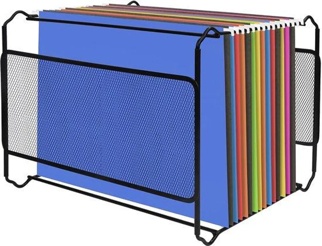 Support dossiers suspendus gain de place en métal - Rangement compact