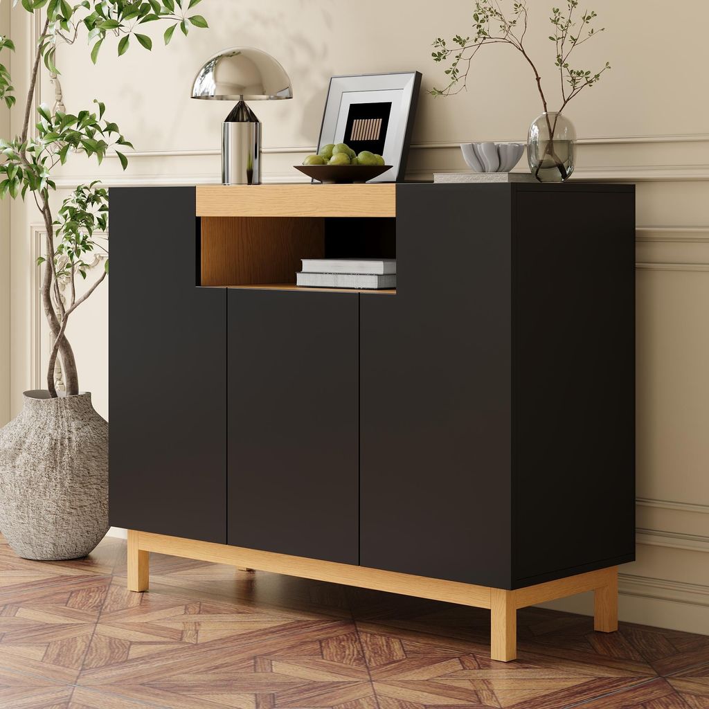 Buffet Merax avec 3 portes et 1 compartiment ouvert, Image du produit 