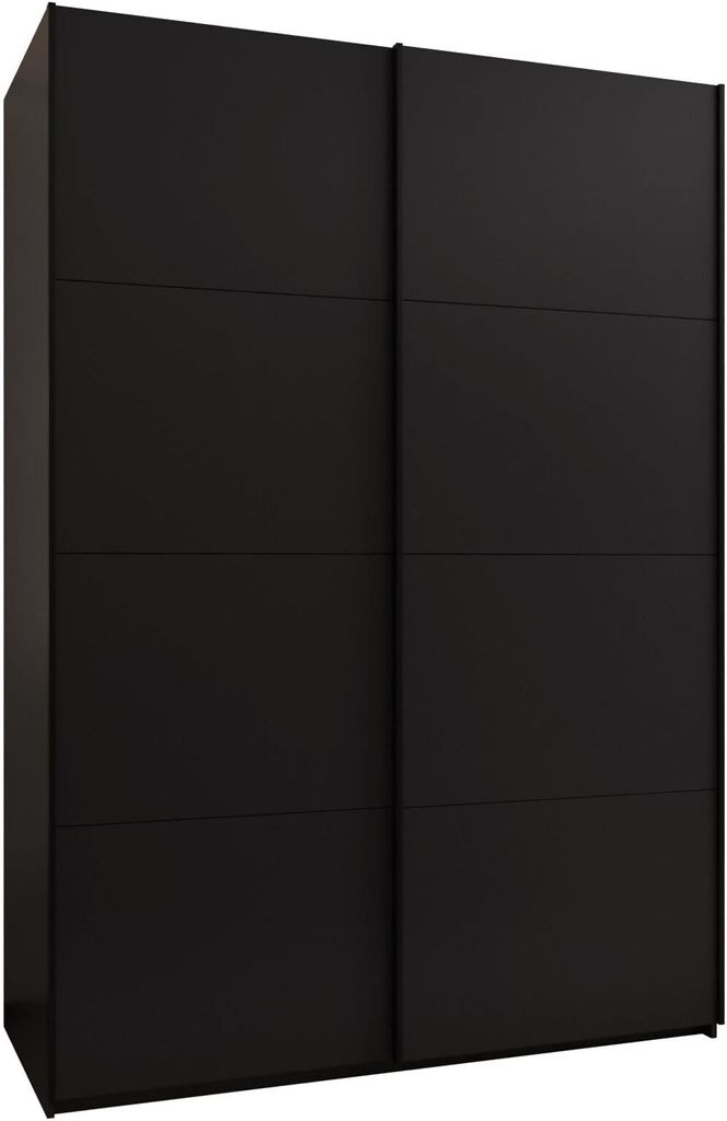 MEBLE KRYSPOL LUX 1 Kleiderschrank - 245,5x180x64cm - Schwarz, Schwarz, Schwarz