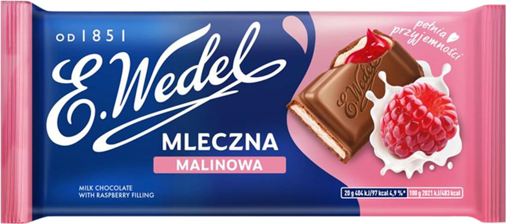 Wedel Czekolada deserowa Malinowa 100 g Zdjęcie produktu 
