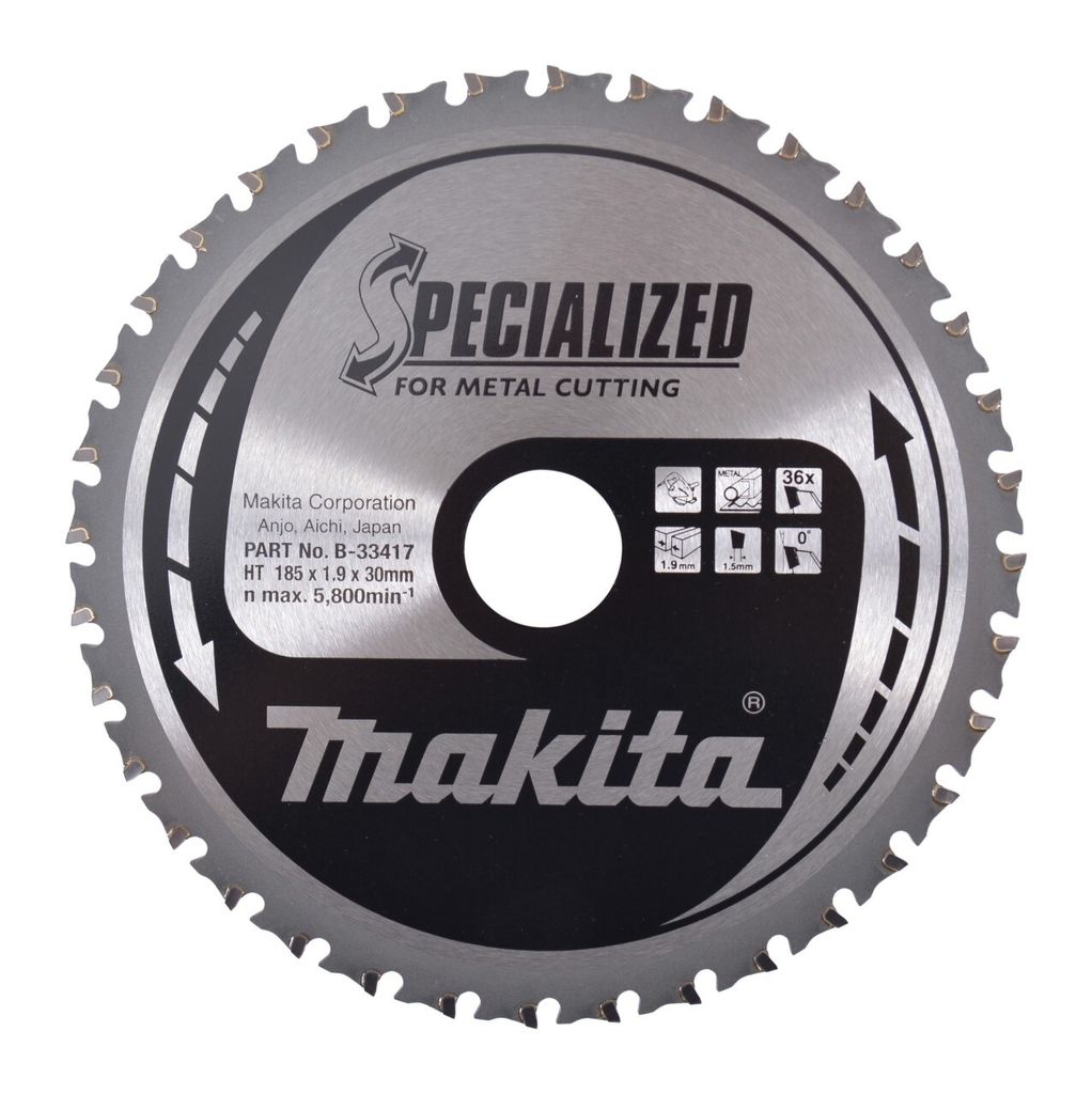 Makita Piła Tarczowa  185X30X36Z Specjalized Metal B-33417 Zdjęcie produktu 