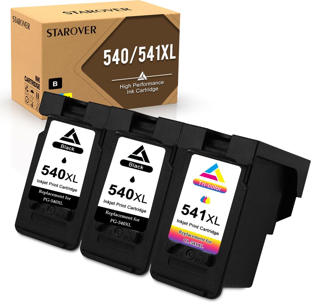 3x PG-540XL CL-541XL Kompatibel für Canon Pixma MG3640S MG3650 MG4140 MG4150