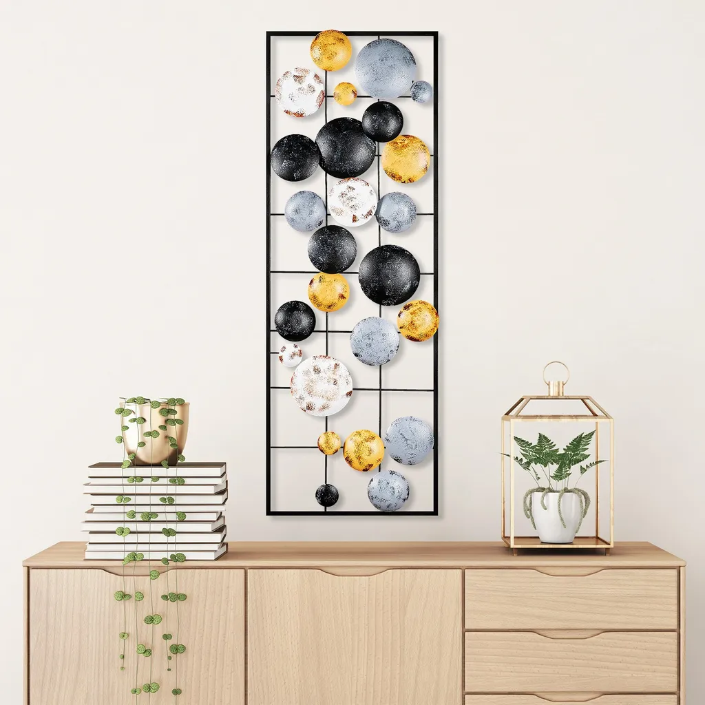 Wallity Camber-8 Decorazione Parete Metallo Multicolore 32x90cm Offerta