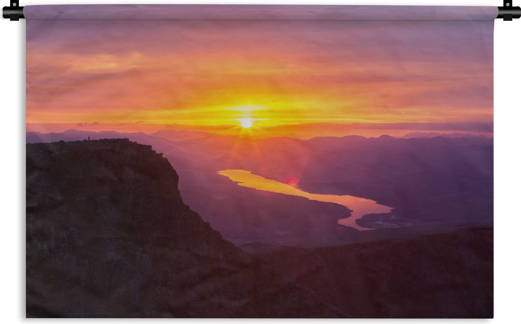 MuchoWow Wandteppich Wandbehang Sonnenuntergang vom Ben Nevis in Schottland 60x40 cm Tapisserie Dekoration Wandtuch - Wanddekorationen