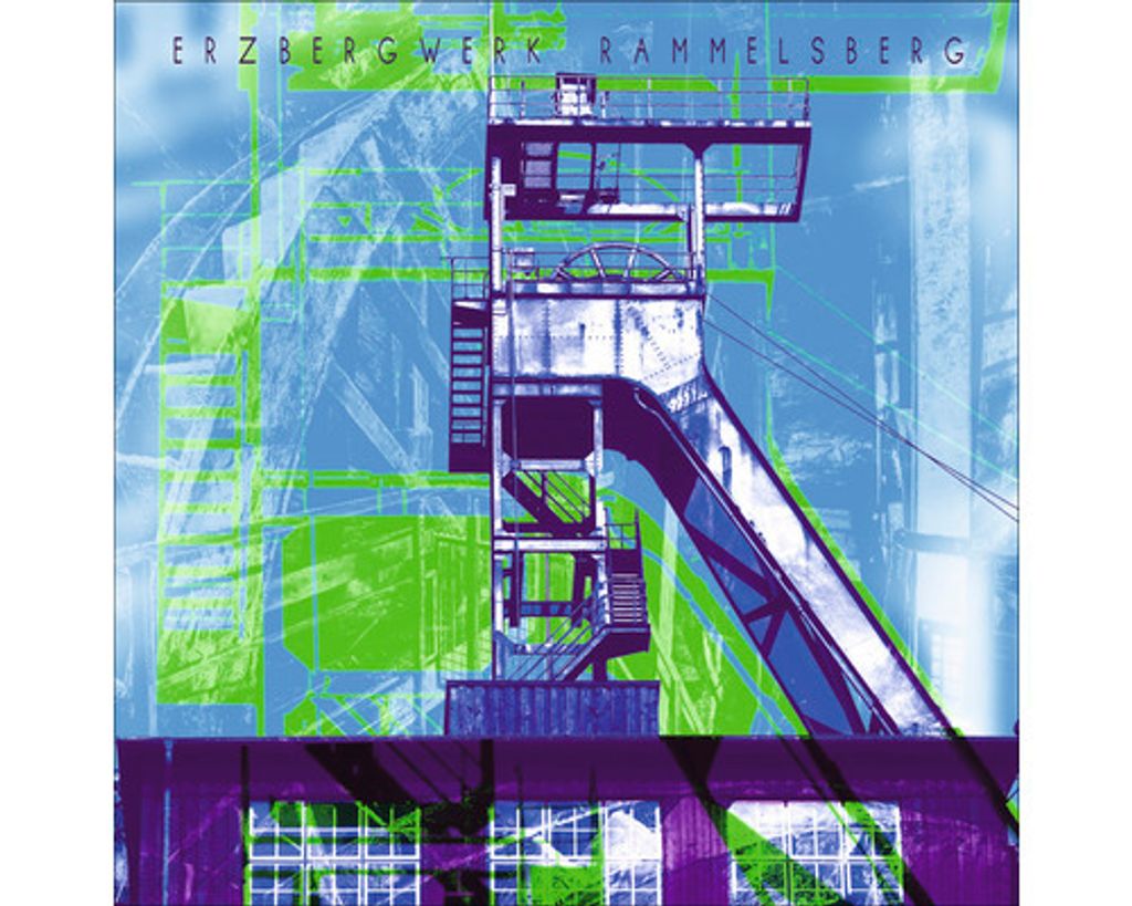 Glasbild Goslar Erzbergwerk Rammelsberg 50x50 cm