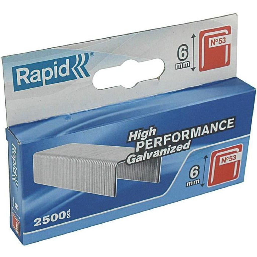 Rapid Klammern aus dünnem Draht Nr. 53 (6 mm) - Packung mit 2500 Stück
