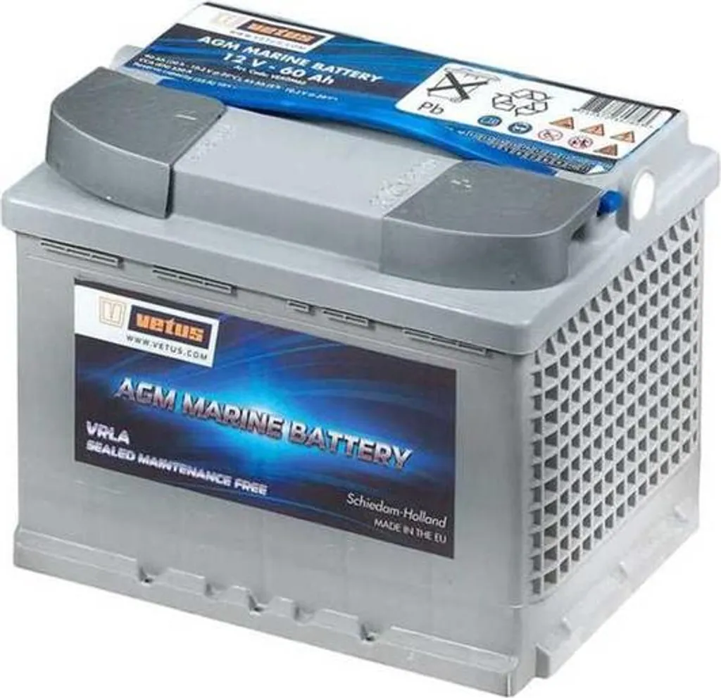Batterie AGM 60Ah pour Servitude Bateau et Stockage Énergie Solaire