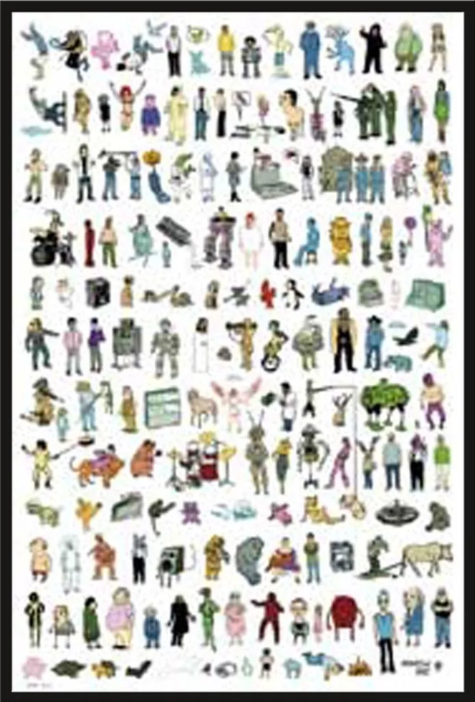 Affiche Andrew Rae Compilation avec Cadre Shinsuke Maxi Noir 61x91,5 cm