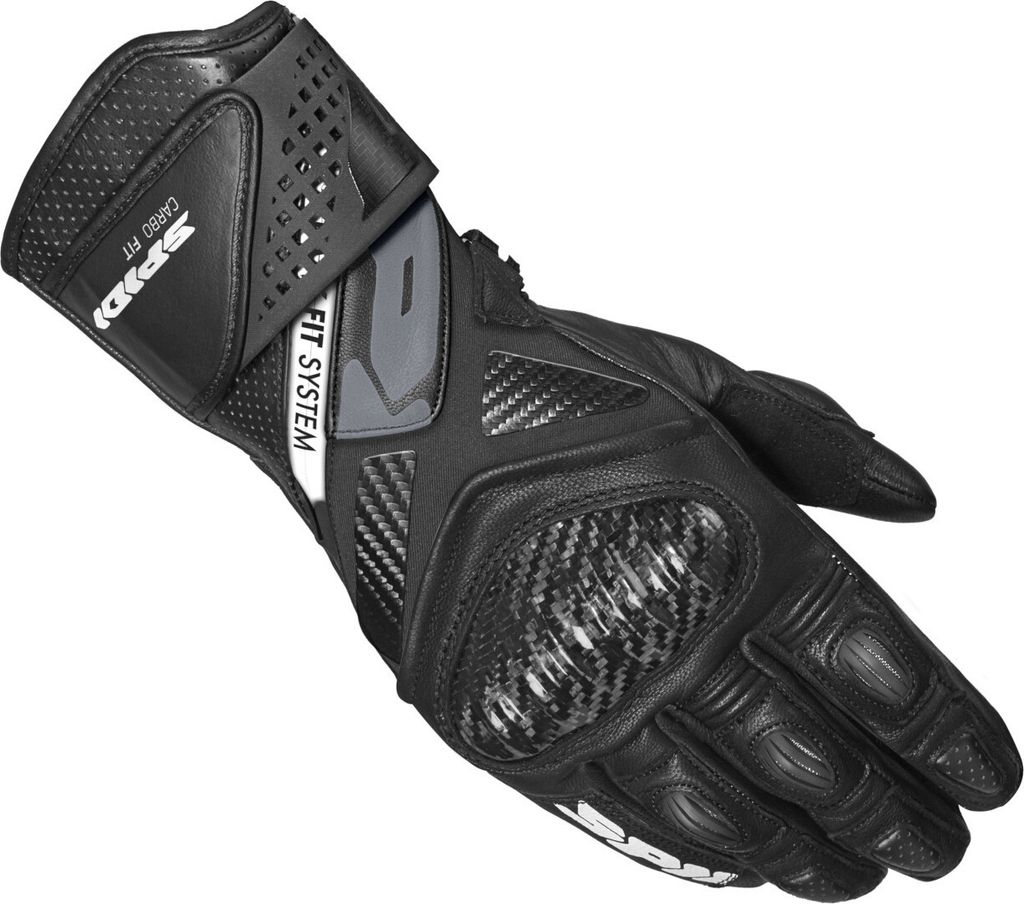Spidi Carbo Fit Motorrad Handschuhe, schwarz, XL