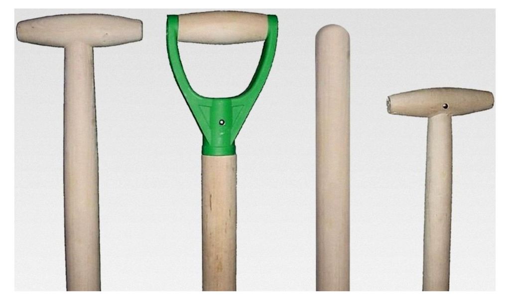 3 x Holzstiel für Spaten und Grabegabeln 100 cm Set Ø 3,8 cm