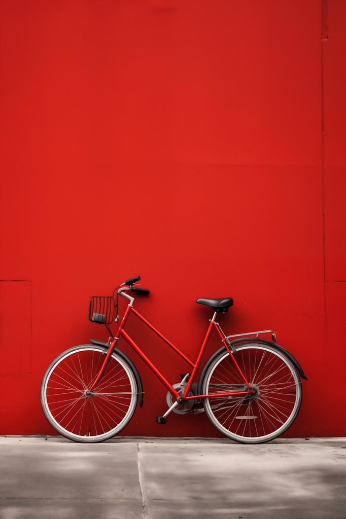 Poster 20x30cm Rotes Fahrrad