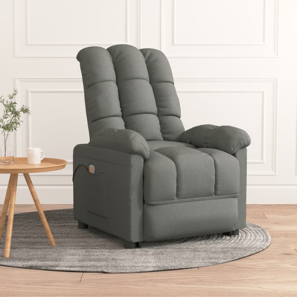 (Angebot 2026)Massagesessel Dunkelgrau Stoff GermanyMöbel 95488 - Massagesessel
