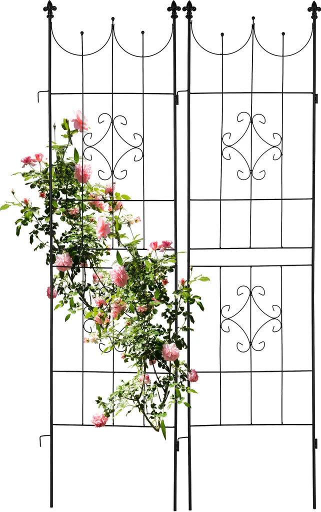 Stop aux Plantes Tombantes : Set de 2 Treillis Métal Stables 120 cm