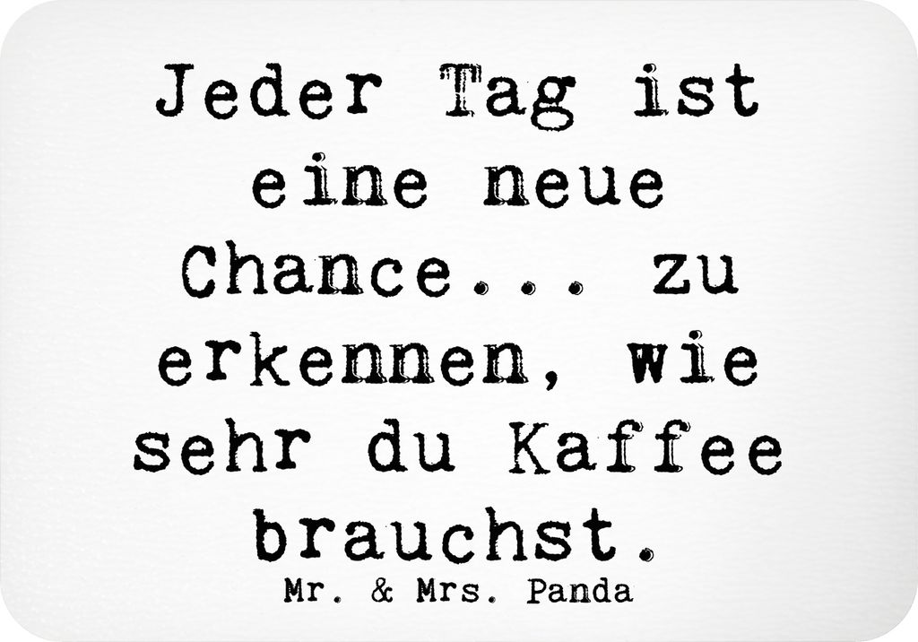Mr. & Mrs. Panda magnet Spruch Motivation und Kaffee - Weiß - Geschenk, inspirierender, Notizhalter, Zitat, Verwirklichung, zu erkennen, Inspirati...