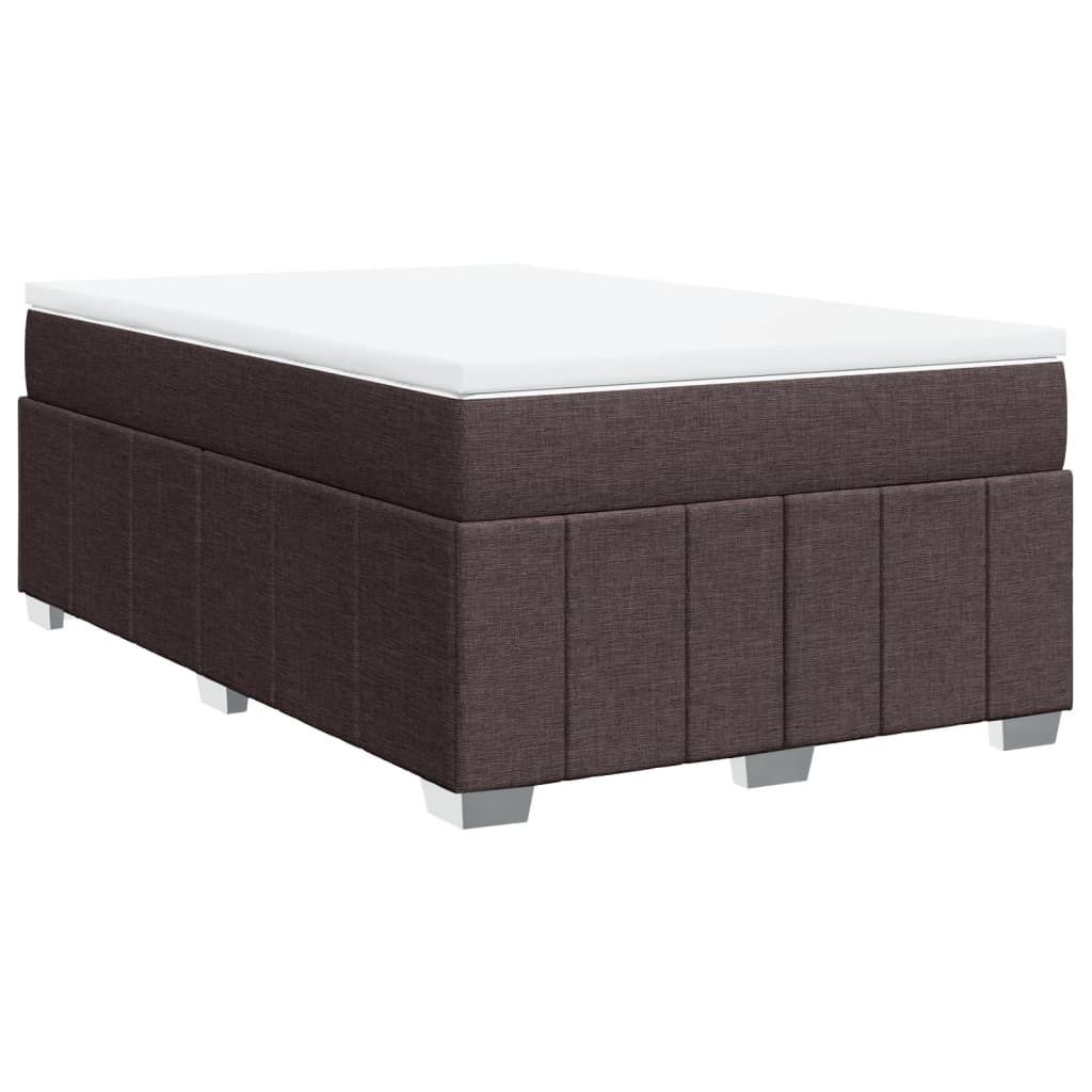 Boxspringbett mit Matratze Dunkelbraun 120x200 cm Stoff