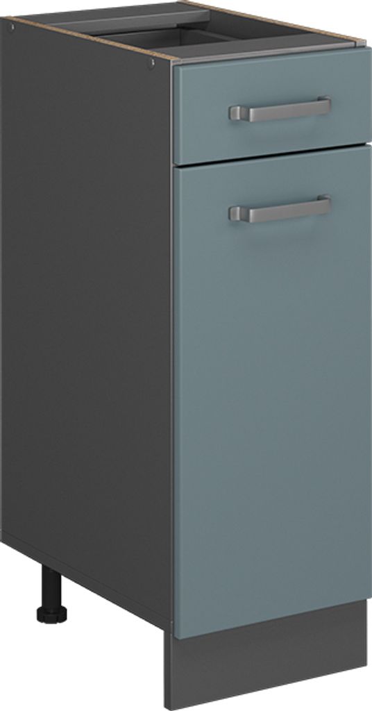 Küchenunterschrank Vicco R-Line Blau-Grau 30 cm ohne Arbeitsplatte, Model 41173