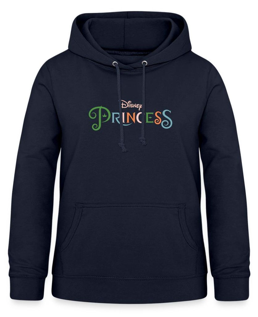 Disney Prinzessinnen Schriftzug Damen Hoodie, XL, Navy