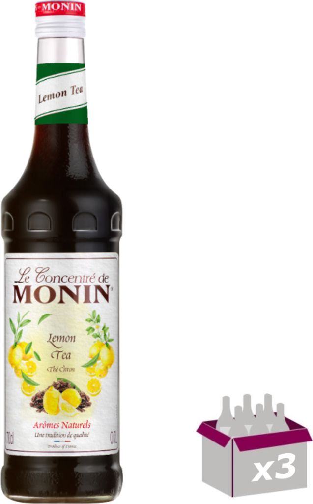 Lot de 3 Sirop Monin - Thé citron - 70cL